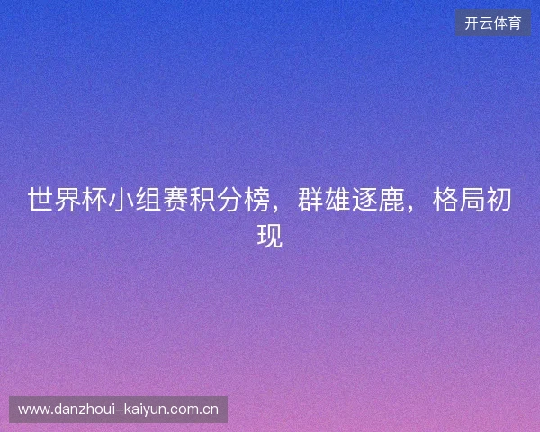 世界杯小组赛积分榜，群雄逐鹿，格局初现